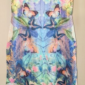 Guess Multicolor Butterfly Print Top